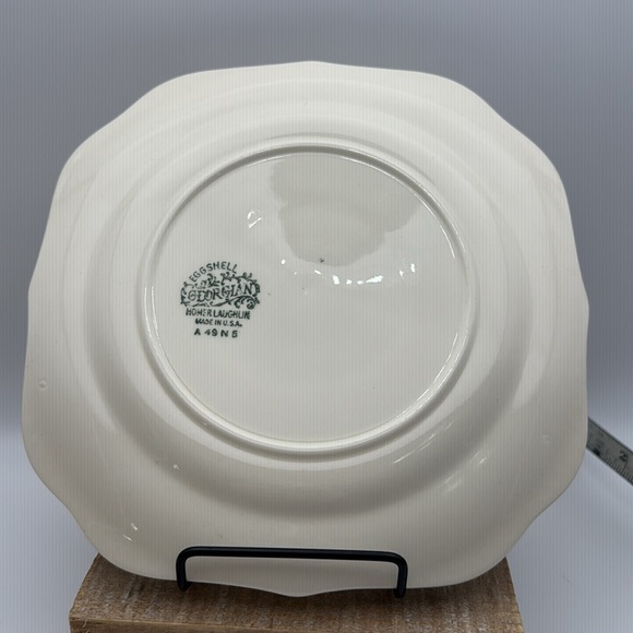 VTG Homer Laughlin‎ Eggshell GeorgianUSA A49N5 Square Salad Plates Set of 4 - Picture 7 of 10